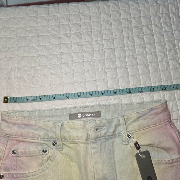 Tractr Sorbet Colored High Rise Slim Straight Jeans, Waist 26 - Picture 5 of 8